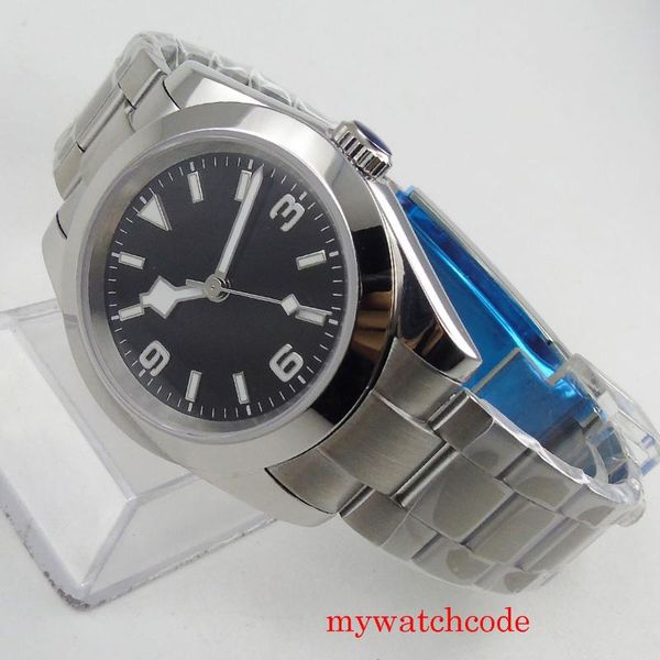 wristwatches 36mm 21 jewels miyota 8215 nh35a movement men watch sapphire crystal black dial oyster bracelet glass back luminous mark, Slivery;brown
wristwatches 36mm 21 jewels miyota 8215 nh35a movement men watch sapphire crystal black dial oyster bracelet glass back luminous mark, Slivery;brown