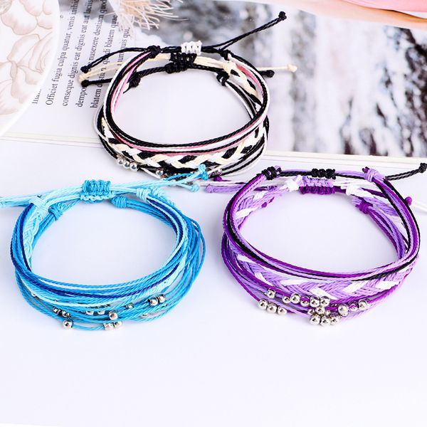 fashion hand woven waterproof wax thread beaded bracelet bohemian hand rope suit chain, Black
fashion hand woven waterproof wax thread beaded bracelet bohemian hand rope suit chain, Black