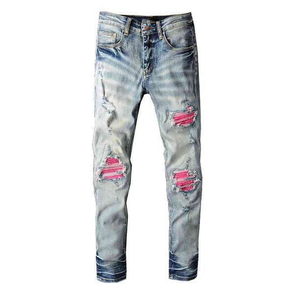 20ss men digner jean ditred ripped biker slim fit motorcycle denim for men fahion jean s pour homm #808, Blue
20ss men digner jean ditred ripped biker slim fit motorcycle denim for men fahion jean s pour homm #808, Blue