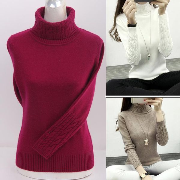 basic turtleneck solid autumn winter women sweater pullover knitted slim long sleeve badycon, White;black
basic turtleneck solid autumn winter women sweater pullover knitted slim long sleeve badycon, White;black