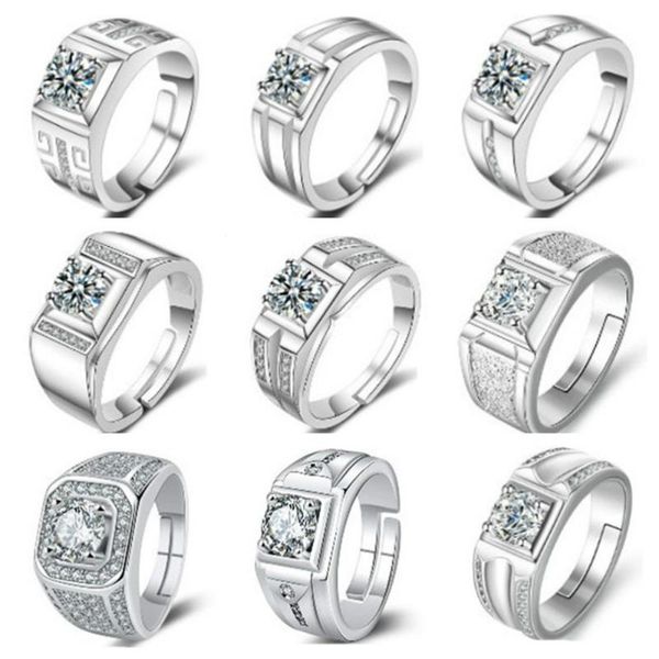 luxurious men's natural crystal ring boyfriend anniversary gift banquet engagement wedding band rings, Slivery;golden
luxurious men's natural crystal ring boyfriend anniversary gift banquet engagement wedding band rings, Slivery;golden