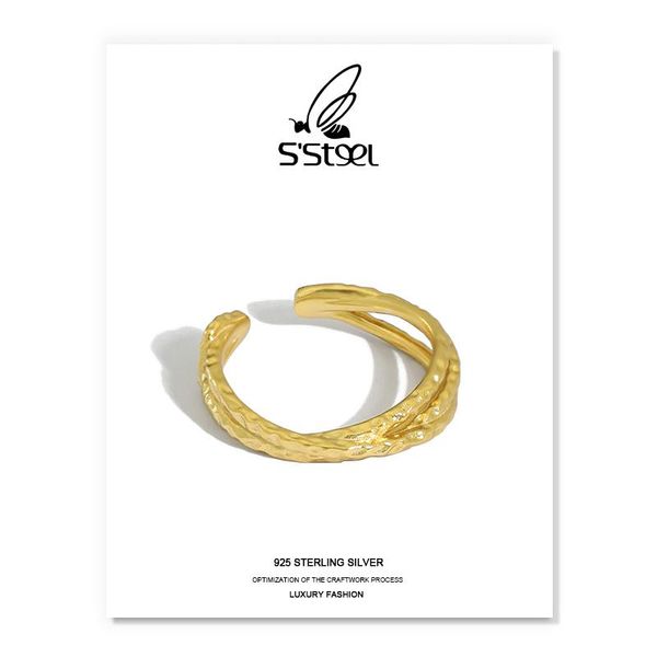 s'steel korean rings 925 sterling silver gift for women simple designer x-shaped opening ring anillos de plata fine jewelry cluster, Golden;silver
s'steel korean rings 925 sterling silver gift for women simple designer x-shaped opening ring anillos de plata fine jewelry cluster, Golden;silver