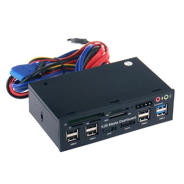 hubs pc media dashboard front panel audio with sata esata 2 x usb 3.0 and 6 2.0 hub sd tf mmc m2 cf ms card reader
hubs pc media dashboard front panel audio with sata esata 2 x usb 3.0 and 6 2.0 hub sd tf mmc m2 cf ms card reader