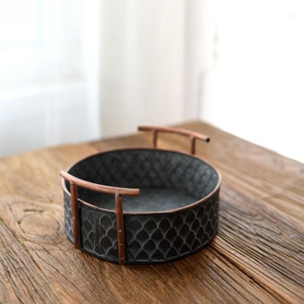 round vintage old wrought iron storage basket kitchen fruit bread dish tray 94pf
round vintage old wrought iron storage basket kitchen fruit bread dish tray 94pf