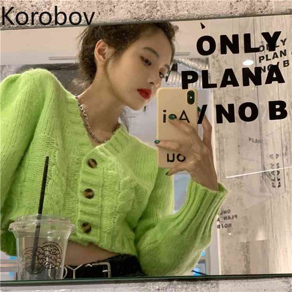 korobov korean long sleeve women sweaters vintage solid single breasted sueter mujer streetwear chic crop jumper femme 210430, White
korobov korean long sleeve women sweaters vintage solid single breasted sueter mujer streetwear chic crop jumper femme 210430, White