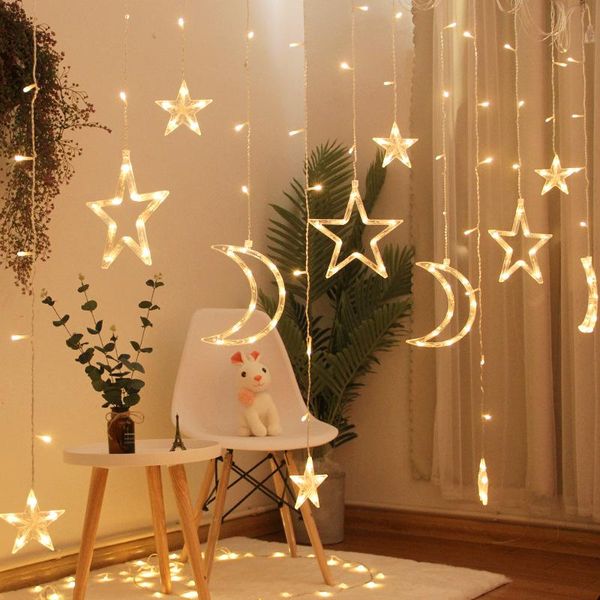 modern garland moon star hanging lamp led wedding party holiday string lighting curtain ceiling pendant home decor night light decoration
modern garland moon star hanging lamp led wedding party holiday string lighting curtain ceiling pendant home decor night light decoration