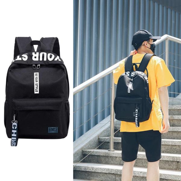 backpack large capacity solid color waterproof man's backpacks nylon casual fashion college school bag for male#4
backpack large capacity solid color waterproof man's backpacks nylon casual fashion college school bag for male#4
