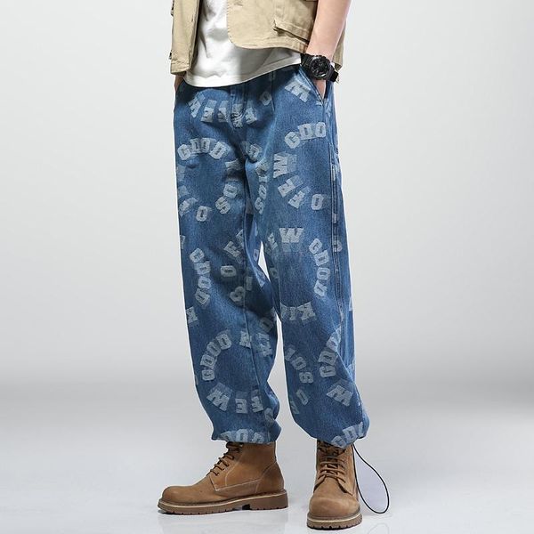 men's jeans denim pants man peto vaquero hombre men trousers pantalon de streetwear homme letter, Blue
men's jeans denim pants man peto vaquero hombre men trousers pantalon de streetwear homme letter, Blue