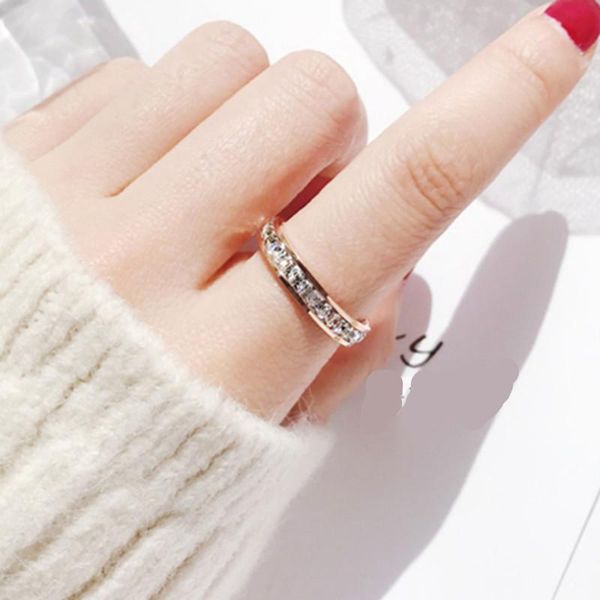 cluster rings simple fashion titanium steel rose gold single row color full diamond flash ring female, Golden;silver
cluster rings simple fashion titanium steel rose gold single row color full diamond flash ring female, Golden;silver