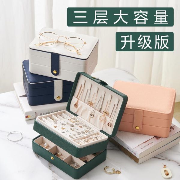 jewelry pouches, bags creative multi-layer box large-capacity necklace storage pu leather multi-functional, Pink;blue
jewelry pouches, bags creative multi-layer box large-capacity necklace storage pu leather multi-functional, Pink;blue