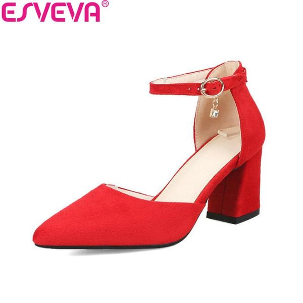 dress shoes esveva 2021 women pumps two-piece buckle strap simple and elegant pointed toe crystal square high heels size 34-40, Black
dress shoes esveva 2021 women pumps two-piece buckle strap simple and elegant pointed toe crystal square high heels size 34-40, Black