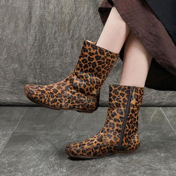 boots johnature genuine leather leopard ankle women shoes zip 2021 winter round toe flat with leisure sewing ladies, Black
boots johnature genuine leather leopard ankle women shoes zip 2021 winter round toe flat with leisure sewing ladies, Black