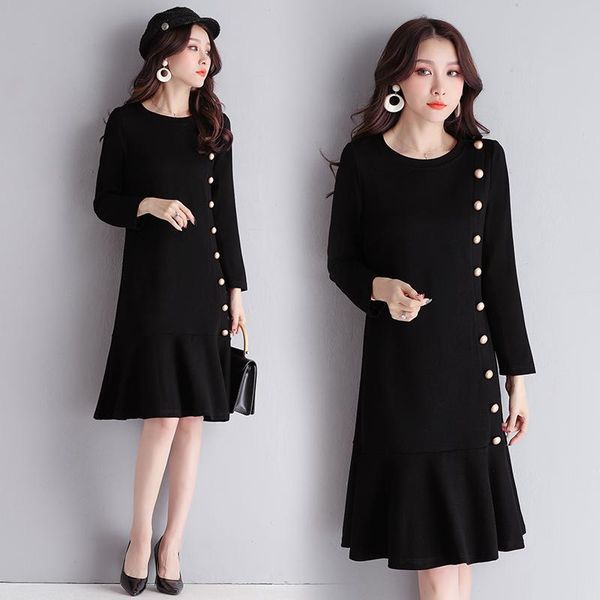 plus size 5xl autumn winter knitted dress women fashion single-breasted ruffle ladies elegant warm midi robe casual dresses, Black;gray
plus size 5xl autumn winter knitted dress women fashion single-breasted ruffle ladies elegant warm midi robe casual dresses, Black;gray