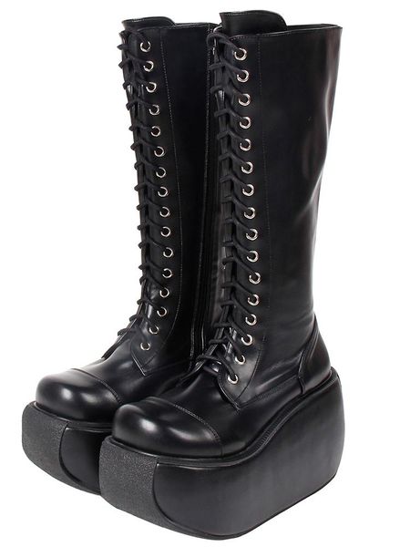 angelic imprint handmade women motorcycle cool punk boots lady lolita wedges shoes woman gothic high heels pumps roll bottom, Black
angelic imprint handmade women motorcycle cool punk boots lady lolita wedges shoes woman gothic high heels pumps roll bottom, Black