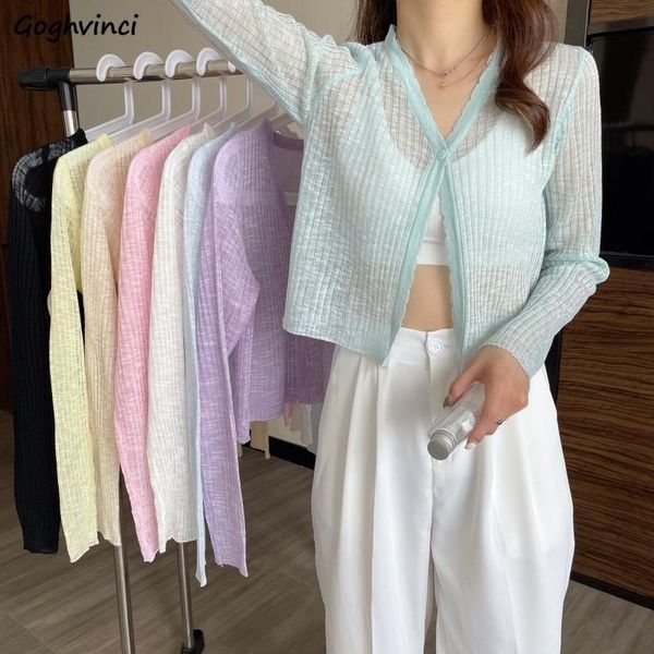 women's knits & tees summer v-neck cardigans women multi-colors sweet fairy slim breathable single button sweaters sun protection knitt, White
women's knits & tees summer v-neck cardigans women multi-colors sweet fairy slim breathable single button sweaters sun protection knitt, White