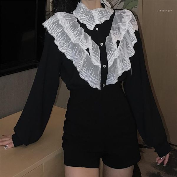 vetement femme korean sweet women's clothing blouse lace up ruffles shirts female spring autumn fashion brands loose blouses &, White
vetement femme korean sweet women's clothing blouse lace up ruffles shirts female spring autumn fashion brands loose blouses &, White