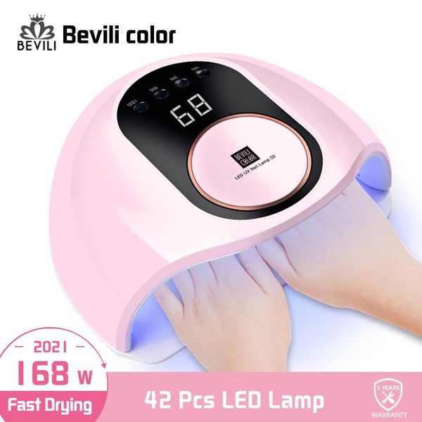 nail dryers 2021 est 168w dryer 42 led uv lamp for gel polishing, automatic sensor digital display 4 timer drying
nail dryers 2021 est 168w dryer 42 led uv lamp for gel polishing, automatic sensor digital display 4 timer drying
