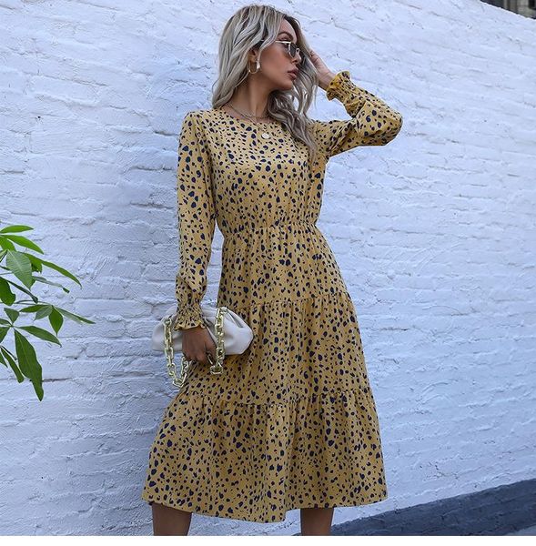 casual dresses 2021 spring summer light mature leopard print halter women long sleeve dress fashion o neck loose all match, Black;gray
casual dresses 2021 spring summer light mature leopard print halter women long sleeve dress fashion o neck loose all match, Black;gray
