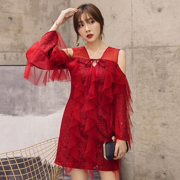 casual dresses yigelila autumn arrivals fashion red dress v-neck above knee length full sleevs a-line flare sleeves lace 65323, Black;gray
casual dresses yigelila autumn arrivals fashion red dress v-neck above knee length full sleevs a-line flare sleeves lace 65323, Black;gray