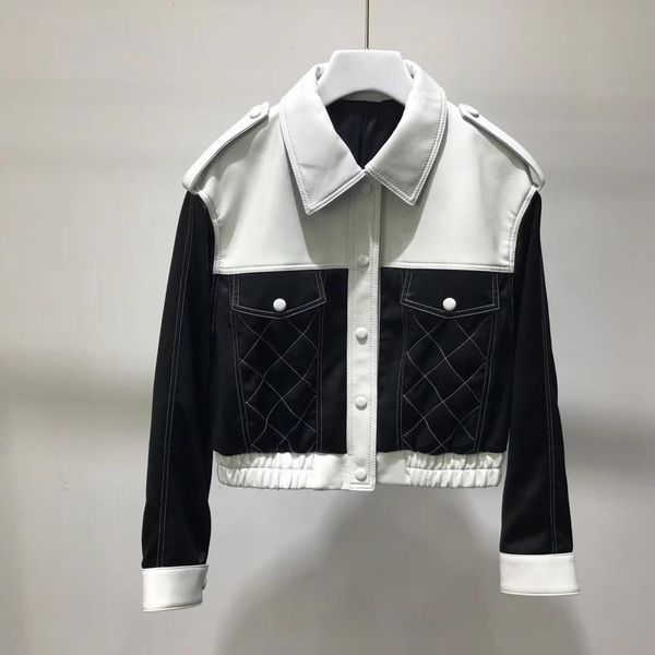 women's jackets 2021 classy spring for women royal leather of lamb coat b598, Black;brown
women's jackets 2021 classy spring for women royal leather of lamb coat b598, Black;brown