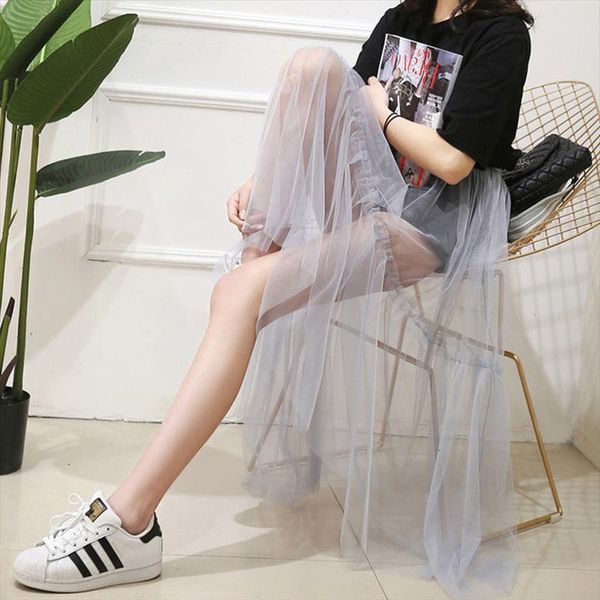 gauze summer mesh womens skirt a line elastic casual empire high waist faldas mujer moda, Black
gauze summer mesh womens skirt a line elastic casual empire high waist faldas mujer moda, Black