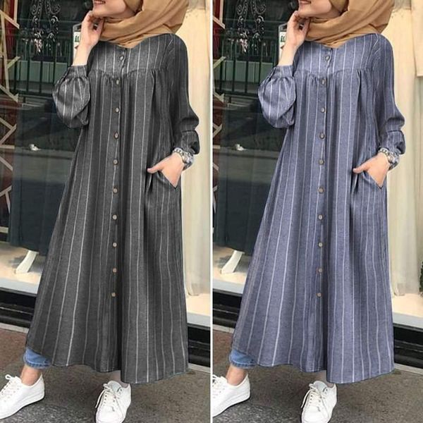 casual dresses 2022 islam clothing button muslim robe women's floral sundress kaftan printed shirt dress female maxi vestidos, Black;gray
casual dresses 2022 islam clothing button muslim robe women's floral sundress kaftan printed shirt dress female maxi vestidos, Black;gray