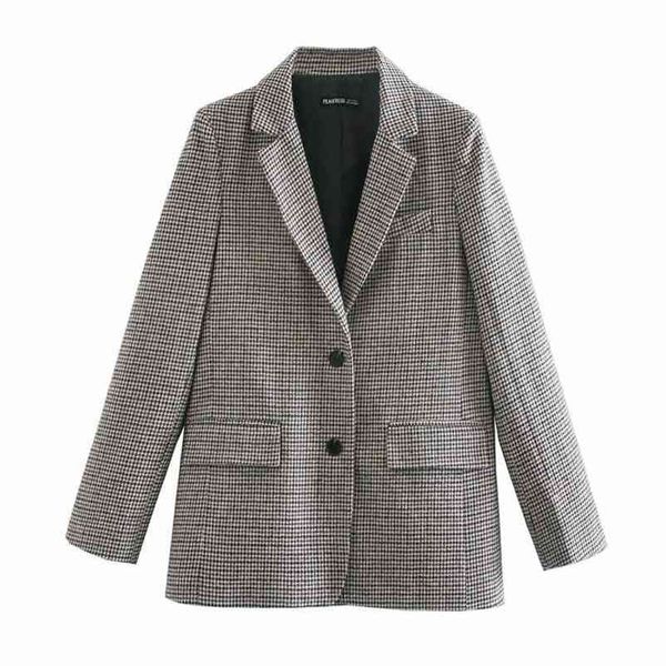 elegant women khaki plaid jackets fashion ladies notched collar blazers streetwear female chic pocket button coats 210527, White;black
elegant women khaki plaid jackets fashion ladies notched collar blazers streetwear female chic pocket button coats 210527, White;black