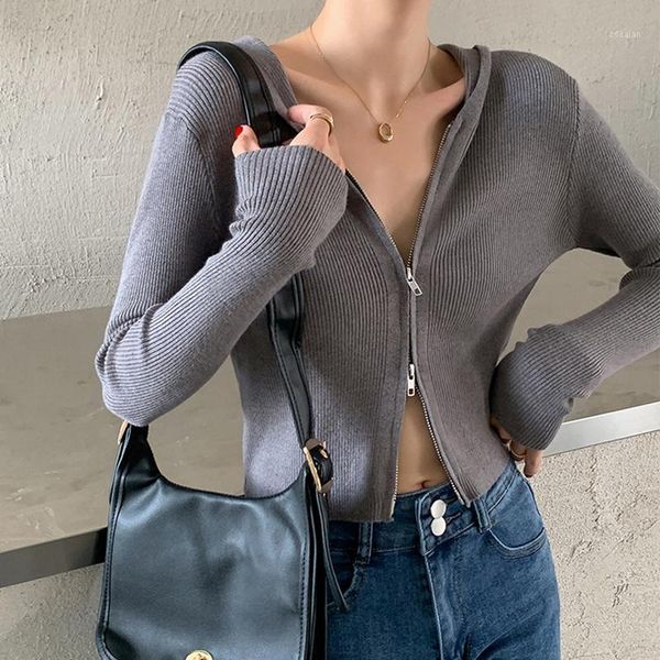 black ribbed casual crop ladies cardigans zipper sweater hooded long sleeve autumn winter women knitwear women's sweaters, White;black
black ribbed casual crop ladies cardigans zipper sweater hooded long sleeve autumn winter women knitwear women's sweaters, White;black