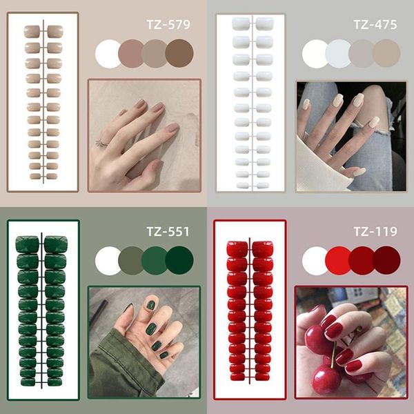 false nails waterproof glossy short square head wearable fake full cover nail tips press on with glue, Red;gold
false nails waterproof glossy short square head wearable fake full cover nail tips press on with glue, Red;gold