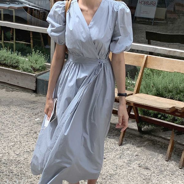 summer casual loose v-neck lace up long dresses for women vintage elegant puff sleeve party dress female vestidos 210526, Black;gray
summer casual loose v-neck lace up long dresses for women vintage elegant puff sleeve party dress female vestidos 210526, Black;gray