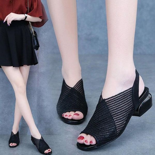 dress shoes 2021 women sandals fashion girls summer sandal thick heel peep toe women's mesh breathable ladies plus size, Black
dress shoes 2021 women sandals fashion girls summer sandal thick heel peep toe women's mesh breathable ladies plus size, Black