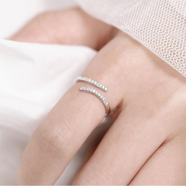 cluster rings korean version of silver color minimalist zircon ring adjustable valentine's day ladies gift jewelry accessories, Golden;silver
cluster rings korean version of silver color minimalist zircon ring adjustable valentine's day ladies gift jewelry accessories, Golden;silver