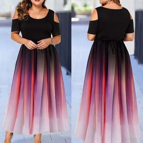casual dresses cold shoulder 6xl dress plus size big women swing gradient maxi party sukienka patchwork formal tie dye elegant, Black;gray
casual dresses cold shoulder 6xl dress plus size big women swing gradient maxi party sukienka patchwork formal tie dye elegant, Black;gray