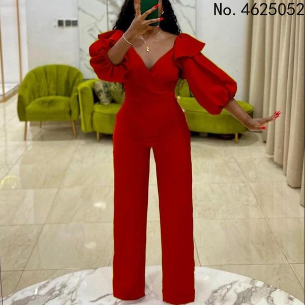 ethnic clothing 2021 jumpsuits clothes african dresses for women puff sleeve playsuit clubwear straight leg jumpsuit bodysuit rompers, Red 
ethnic clothing 2021 jumpsuits clothes african dresses for women puff sleeve playsuit clubwear straight leg jumpsuit bodysuit rompers, Red