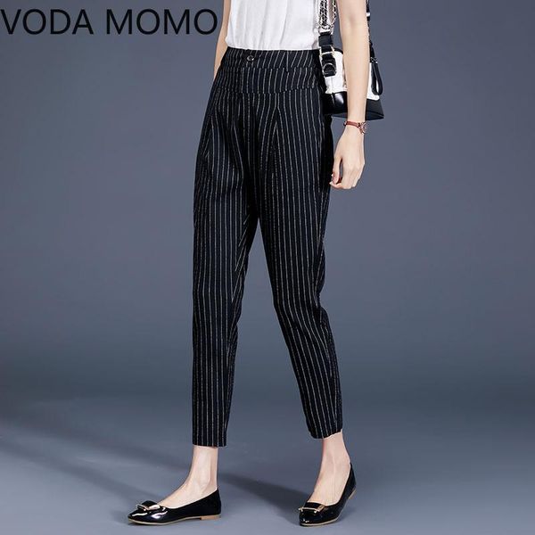 women's pants & capris 2021 autumn office work wear striped female high waist harem for women trousers woman plus size, Black;white
women's pants & capris 2021 autumn office work wear striped female high waist harem for women trousers woman plus size, Black;white