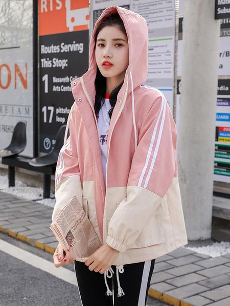 women's trench coats spring fall female harajuku cardigan hooded jacket windbreaker leisure long-sleeve coat loose pocket outwear costu, Tan;black
women's trench coats spring fall female harajuku cardigan hooded jacket windbreaker leisure long-sleeve coat loose pocket outwear costu, Tan;black