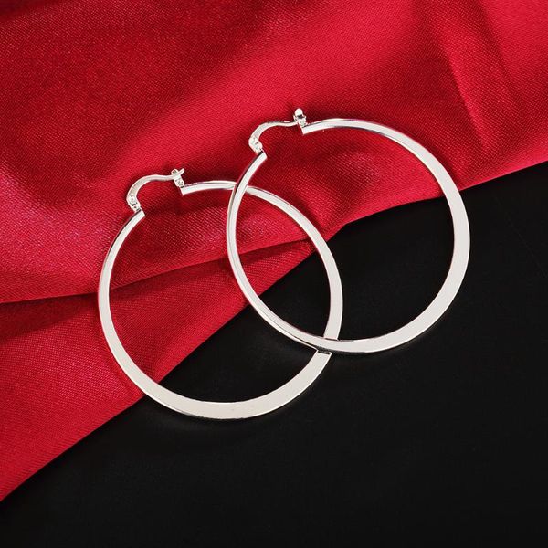 hoop & huggie 925 sterling silver big flat circle earrings for women birthday party simple fashion fine jewelry gift, Golden;silver
hoop & huggie 925 sterling silver big flat circle earrings for women birthday party simple fashion fine jewelry gift, Golden;silver