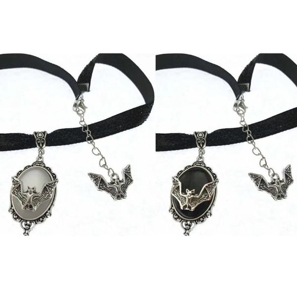 gothic bat velvet choker necklace witch cosplay jewelry black rope chain hip hop party short men gift pendant necklaces, Silver
gothic bat velvet choker necklace witch cosplay jewelry black rope chain hip hop party short men gift pendant necklaces, Silver