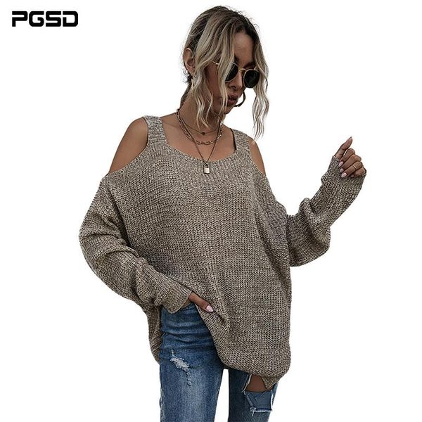 women's sweaters pgsd autumn winter solid color knitted casual loose off shoulder long sleeve women sweater pullover, White;black
women's sweaters pgsd autumn winter solid color knitted casual loose off shoulder long sleeve women sweater pullover, White;black