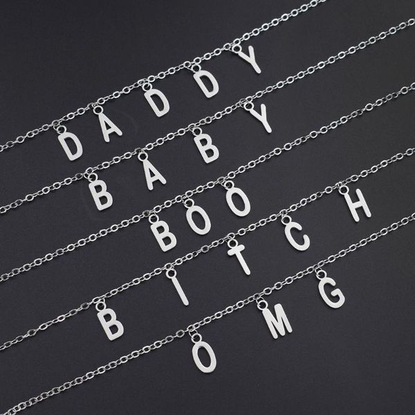chains esspoc creative necklace silver color alphabet letters pendant necklaces for women girls gift charm party clavicle chain jewelry
chains esspoc creative necklace silver color alphabet letters pendant necklaces for women girls gift charm party clavicle chain jewelry