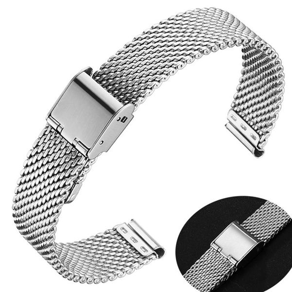 watch bands casual stainless silver 14mm steel mesh watchband replacement bracelet men women folding clasp safety universal band strap, Black;brown
watch bands casual stainless silver 14mm steel mesh watchband replacement bracelet men women folding clasp safety universal band strap, Black;brown