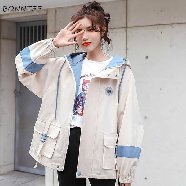 women jackets autumn windproof patchwork cargo style ulzzang womens hooded all-match outwear coats students 5 colors vintage women's, Black;brown
women jackets autumn windproof patchwork cargo style ulzzang womens hooded all-match outwear coats students 5 colors vintage women's, Black;brown