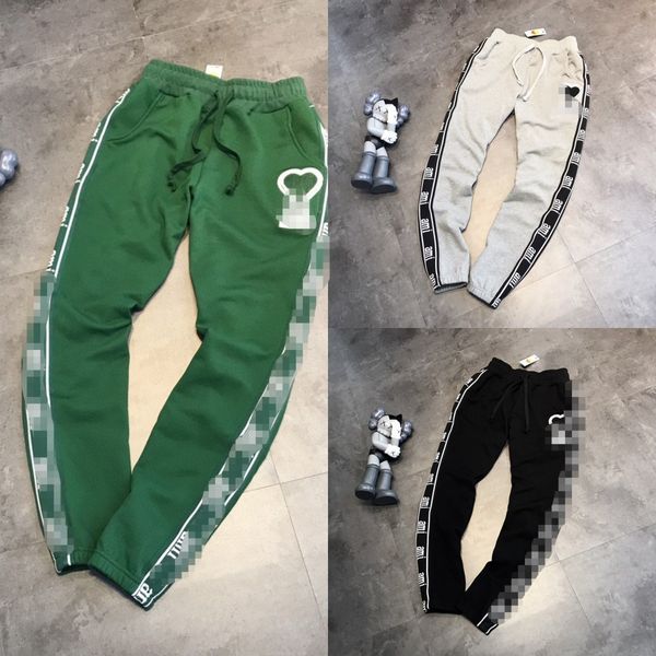 am12021 spring new embroidered peach heart middle waist leg tied casual men's and women's lovers' pants, White;black
am12021 spring new embroidered peach heart middle waist leg tied casual men's and women's lovers' pants, White;black