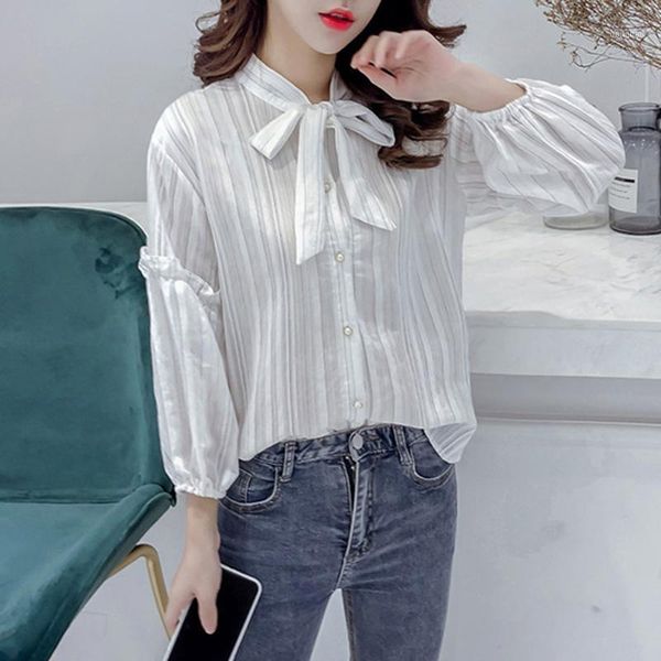 bow neck women shirt office work elegant blouse long sleeve spring casual 2021 womens blusas femininas, White
bow neck women shirt office work elegant blouse long sleeve spring casual 2021 womens blusas femininas, White