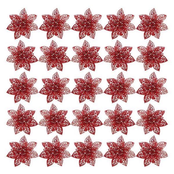 pieces glitter christmas tree ornaments artificial wedding poinsettia flowers for decoration decorative & wreaths
pieces glitter christmas tree ornaments artificial wedding poinsettia flowers for decoration decorative & wreaths