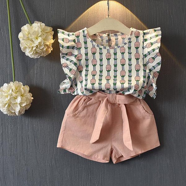 girls clothing kids sets summer sleeveless print t-shirt+pure color shorts 2pcs for suits baby clothes outfits, White
girls clothing kids sets summer sleeveless print t-shirt+pure color shorts 2pcs for suits baby clothes outfits, White