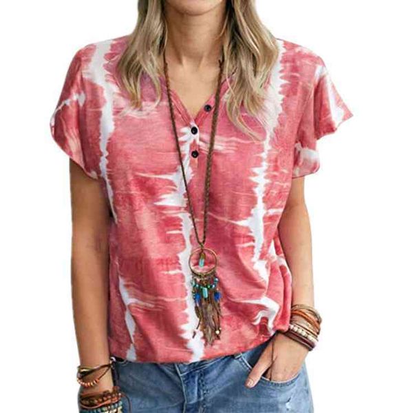 tie dye tee women t shirt v-neck short sleeve for summer casual loose women t-shirt, White
tie dye tee women t shirt v-neck short sleeve for summer casual loose women t-shirt, White
