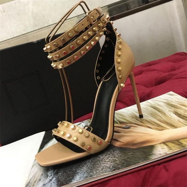 dress shoes 2021 fashion rivet sandals genuine leather women's ankle straps pumps thin high heels summer 35-40, Black
dress shoes 2021 fashion rivet sandals genuine leather women's ankle straps pumps thin high heels summer 35-40, Black