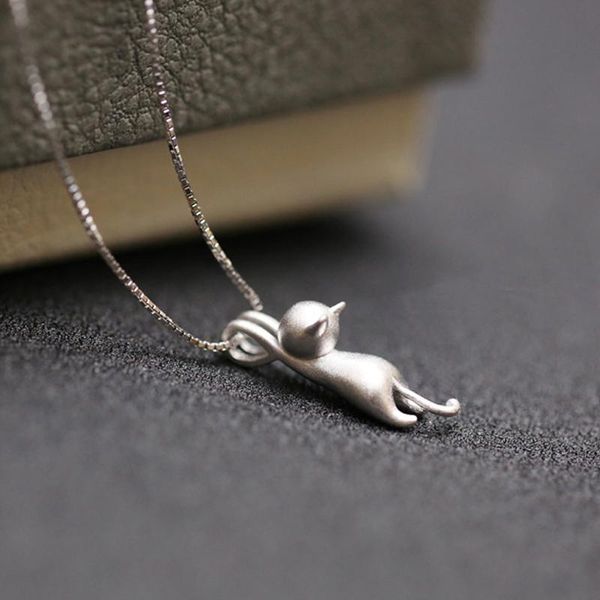 chains yazi minimalist silver color long o-chain necklace matte glossy cartoon cat pendant for women girls jewelry accessories
chains yazi minimalist silver color long o-chain necklace matte glossy cartoon cat pendant for women girls jewelry accessories