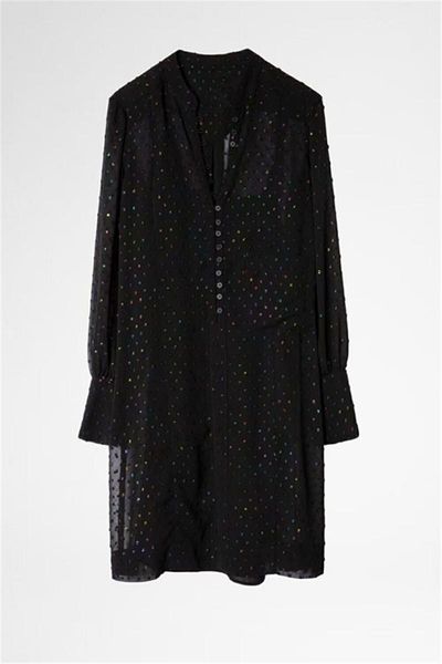 casual dresses woman black dress colorful beaded embroidered front buttoned long sleeves fashion autumn winter short 2021, Black;gray
casual dresses woman black dress colorful beaded embroidered front buttoned long sleeves fashion autumn winter short 2021, Black;gray
